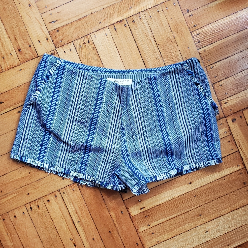 Blue patterned shorts (Living Doll, LA)